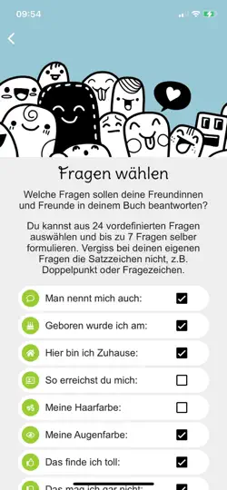 Screenshot von Freundebuch auf dem iPhone 5