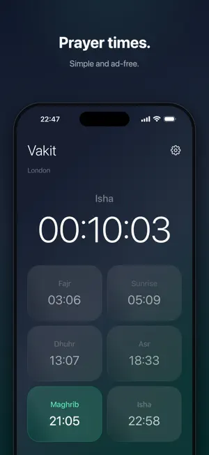 Vakit: Prayer Times & Athan screenshot 1