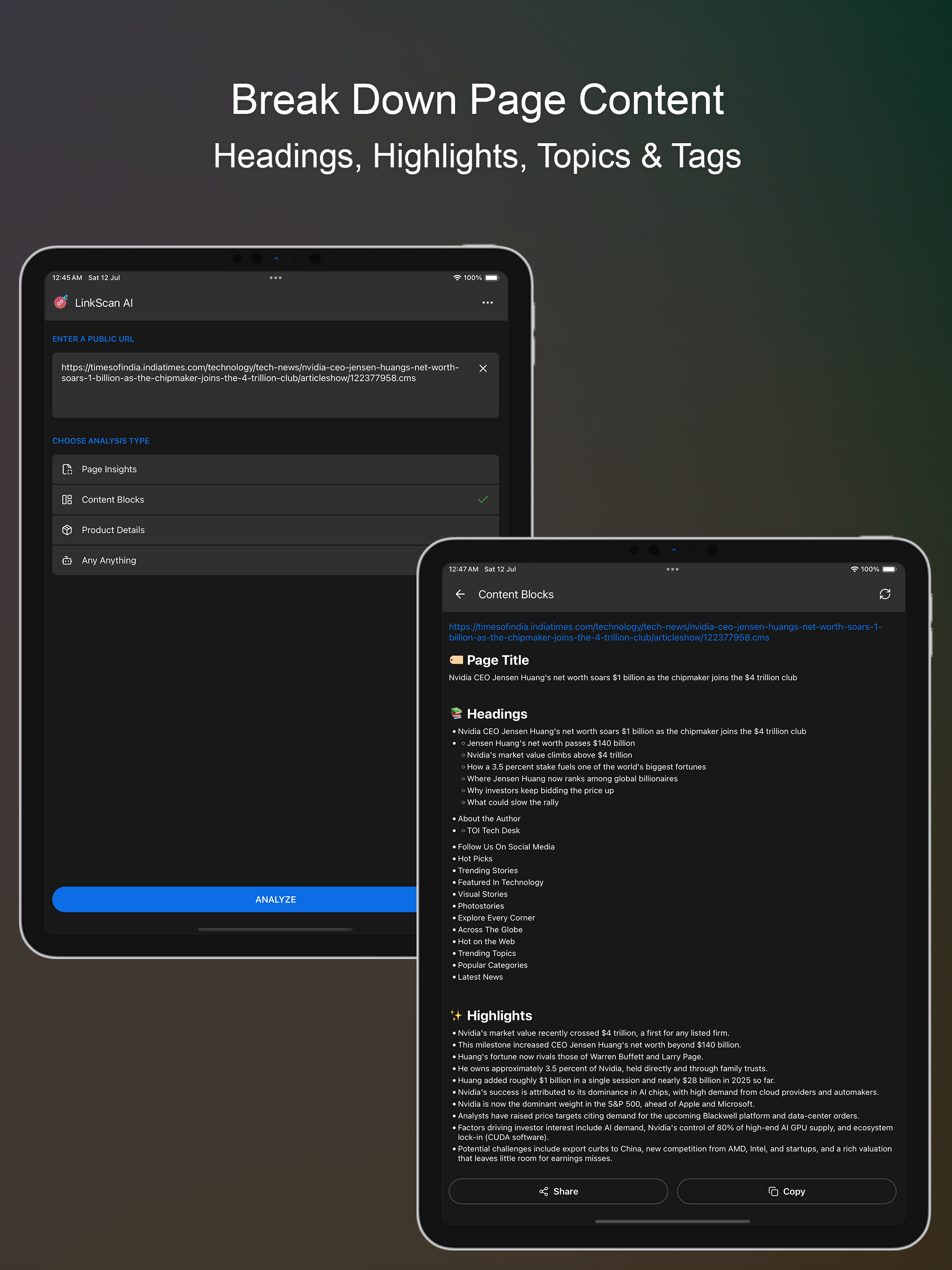 LinkScan: AI website scanner