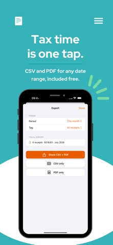 Bagging: Receipts & Expenses screenshot