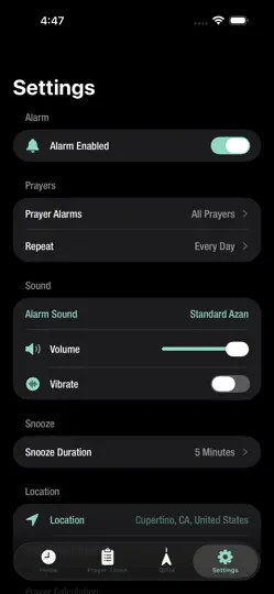 Скриншот Muslim Alarm - Full Azan Clock на iPhone 2