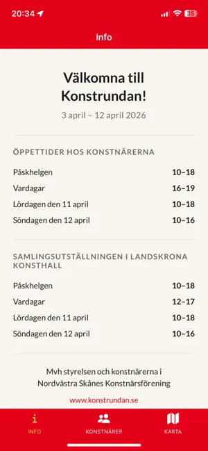 Konstrundan i Nordvästra Skåne screenshot 1