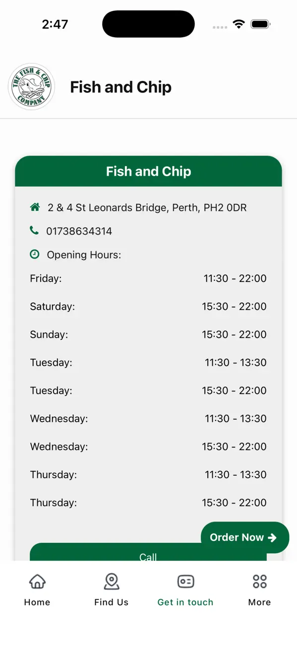 Screenshot #3 pour Fish and Chip Company Perth