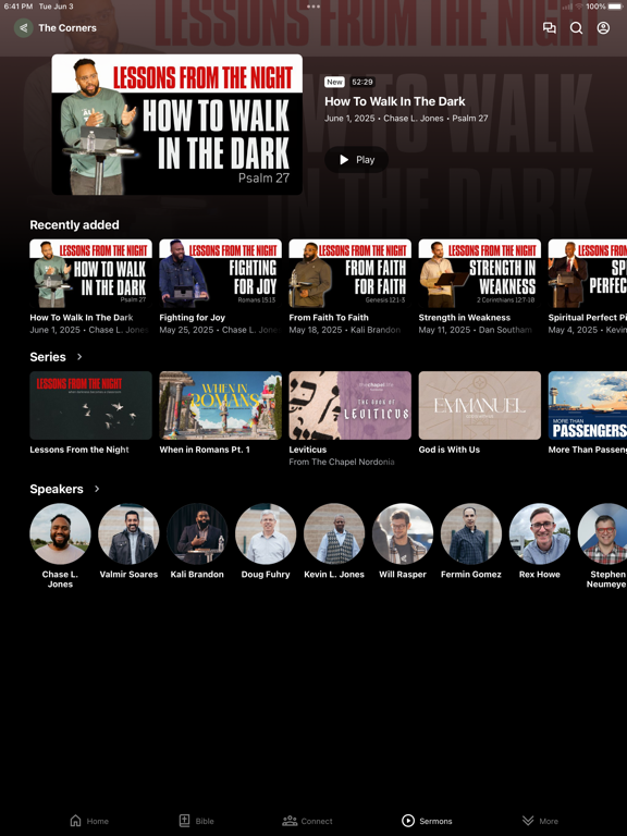 The Corners Chapel iPad screenshot 3 - Lifestyle app