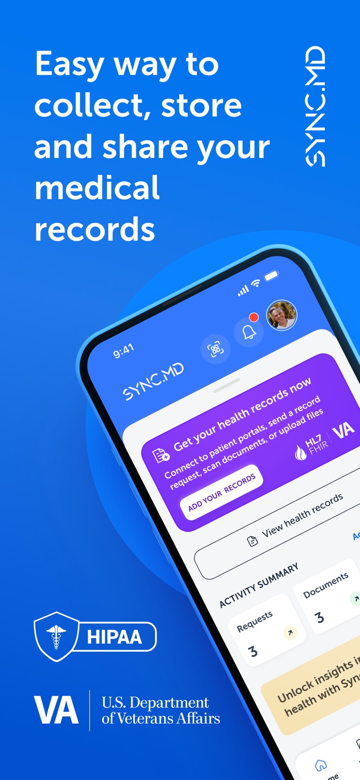 Sync.MD Personal Health Record iphone screenshot 1