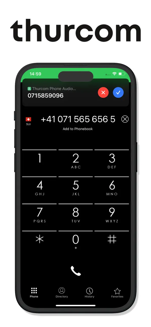Screenshot #1 pour Thurcom Phone