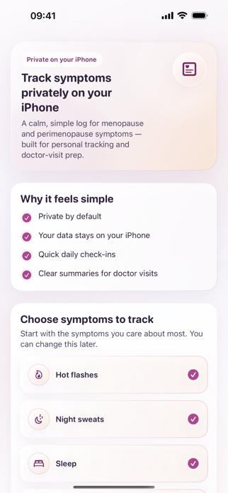MenoLog: Menopause Tracker Screenshot 3 of 5