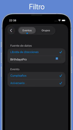 Captura de pantalla de BirthdaysPro HD en iPhone 5