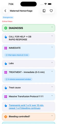 Stanford OB Emergency Manual iPhone screenshot