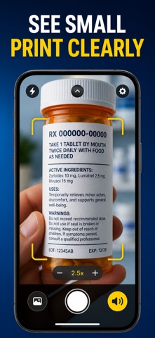 Magnifier: Zoom Text Reader iPhone screenshot