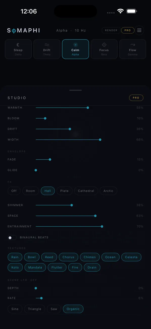 Screenshot #3 pour Somaphi: Sleep Calm Focus