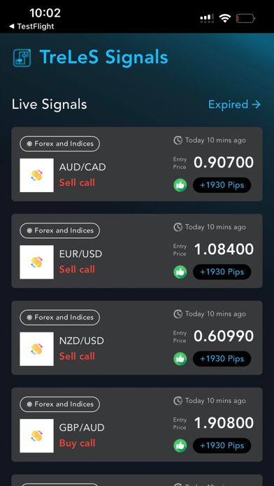 TreLeS - Forex, Metals Signals Screenshot