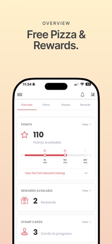 Pizza Villa Rewards iPhone screenshot