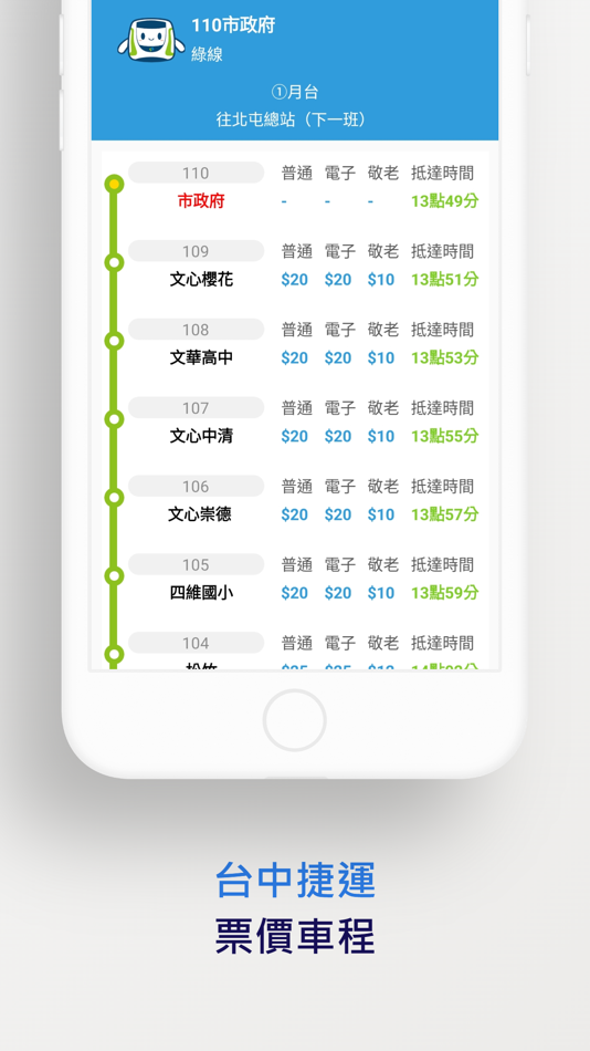 #3. 台中捷運 - Taichung MRT (iOS) 由: 台中捷運股份有限公司