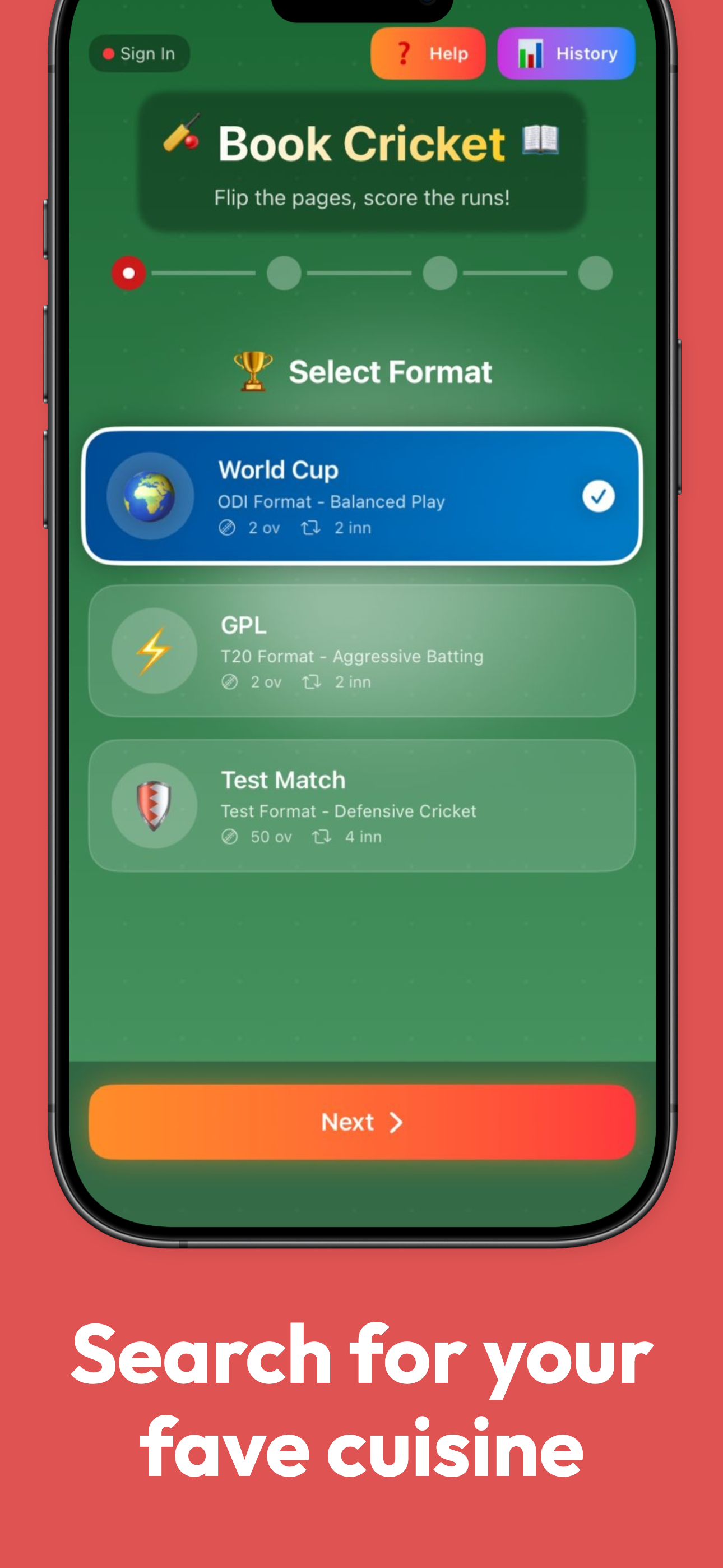Flip Cricket - Book Cricket