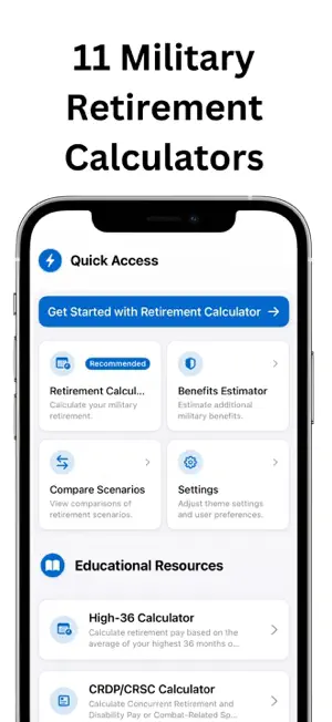 Military Retirement Calculator screenshot 1