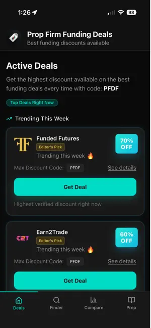 Prop Firm Deal Finder screenshot 1