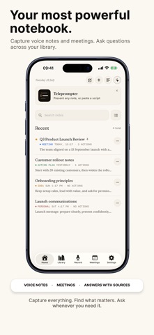 Telos Note: AI Meeting Notepad screenshot