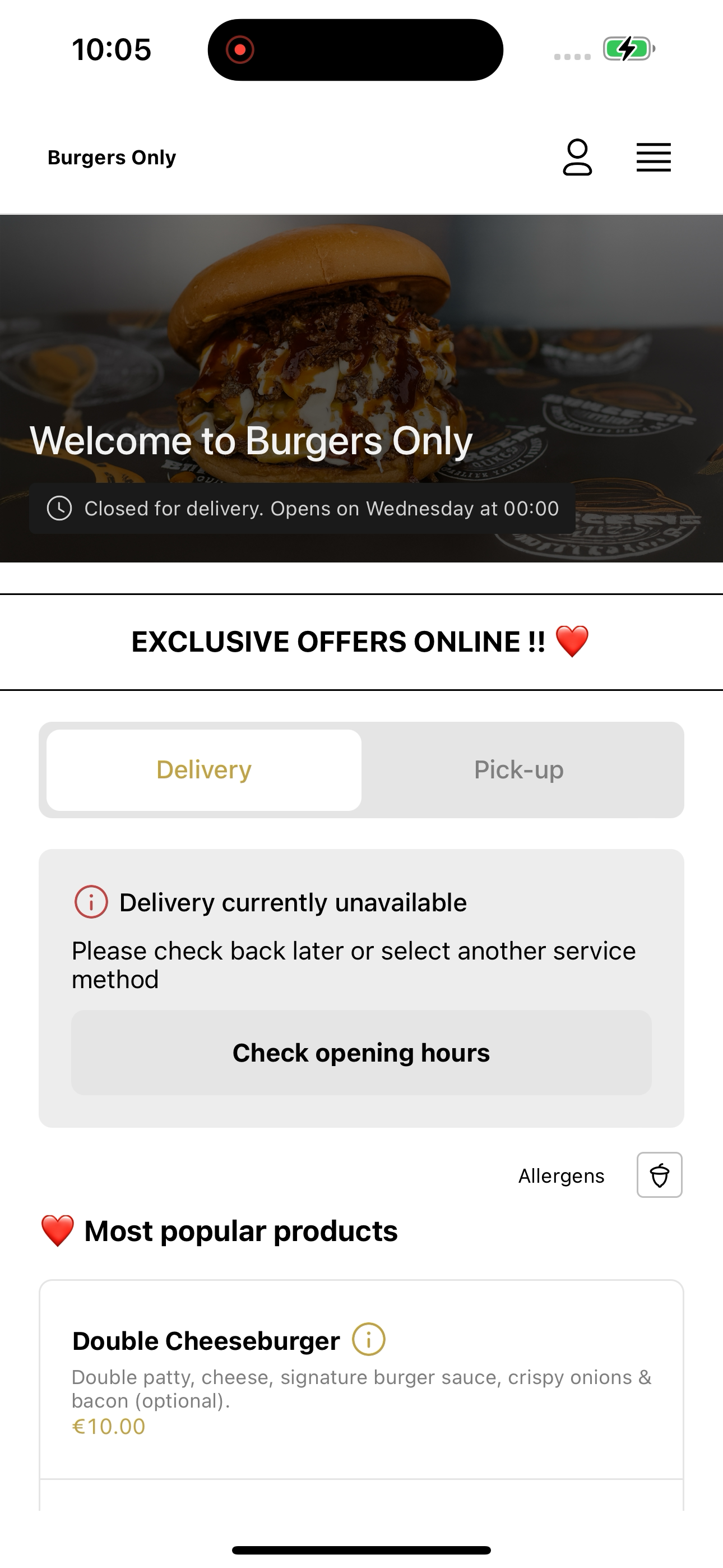 Burgers Only IE screenshot 3