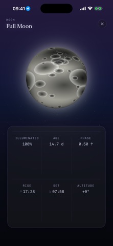 Latitude: Night Sky iPhone screenshot