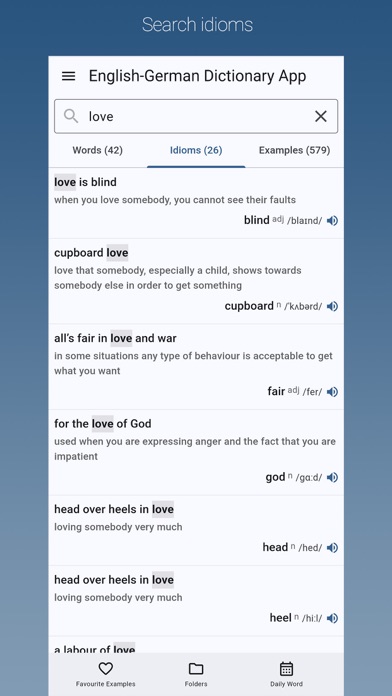 English-German Dictionary Pro Screenshot