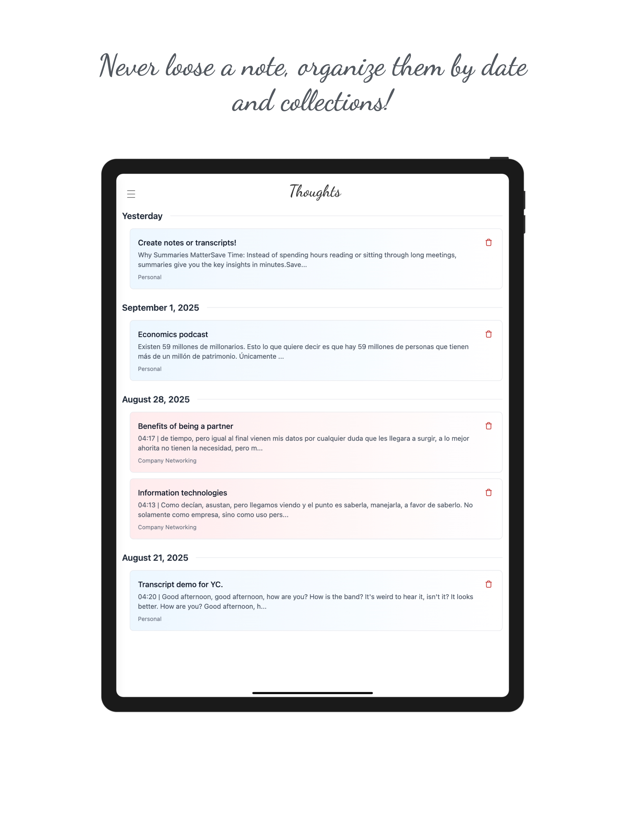Thoughts: Smart Summaries screenshot 7