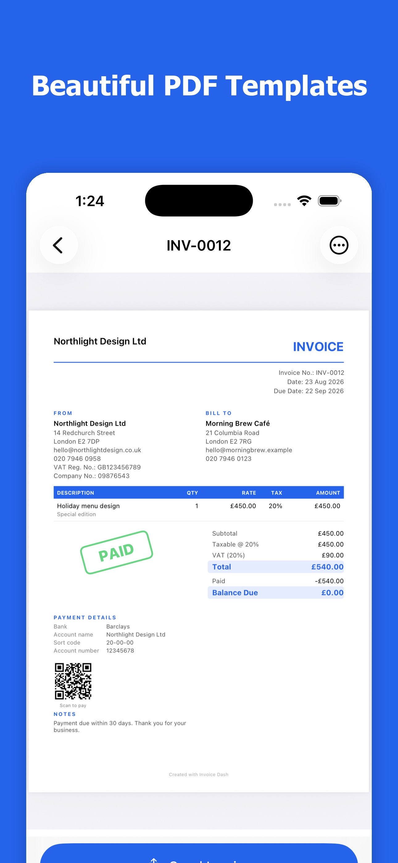Screenshot 2 of Invoice Maker - Invoice Dash