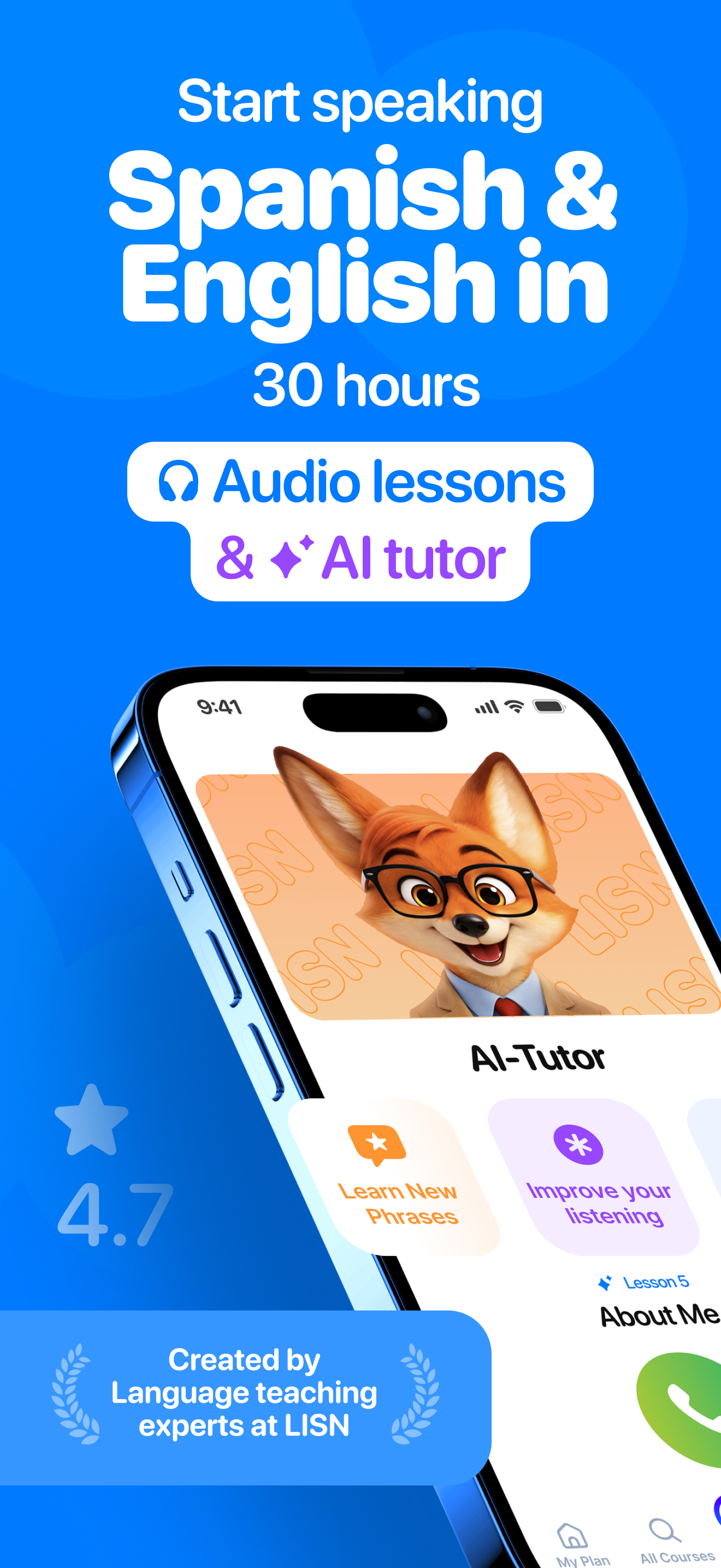 LISN: LEARN SPANISH & ENGLISH