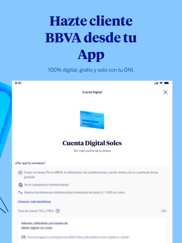 BBVA Perú | Banca Móvil iPad screenshot
