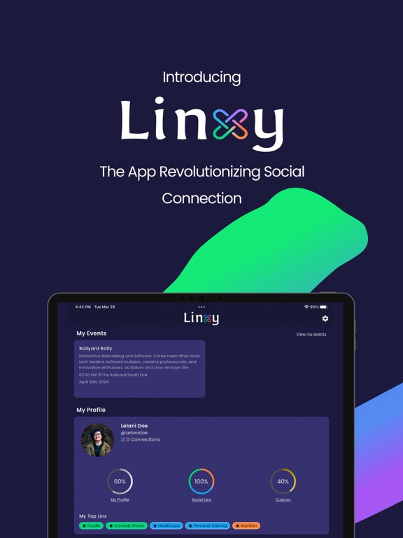 Linxy Live iPad screenshot 1 - Social Networking app