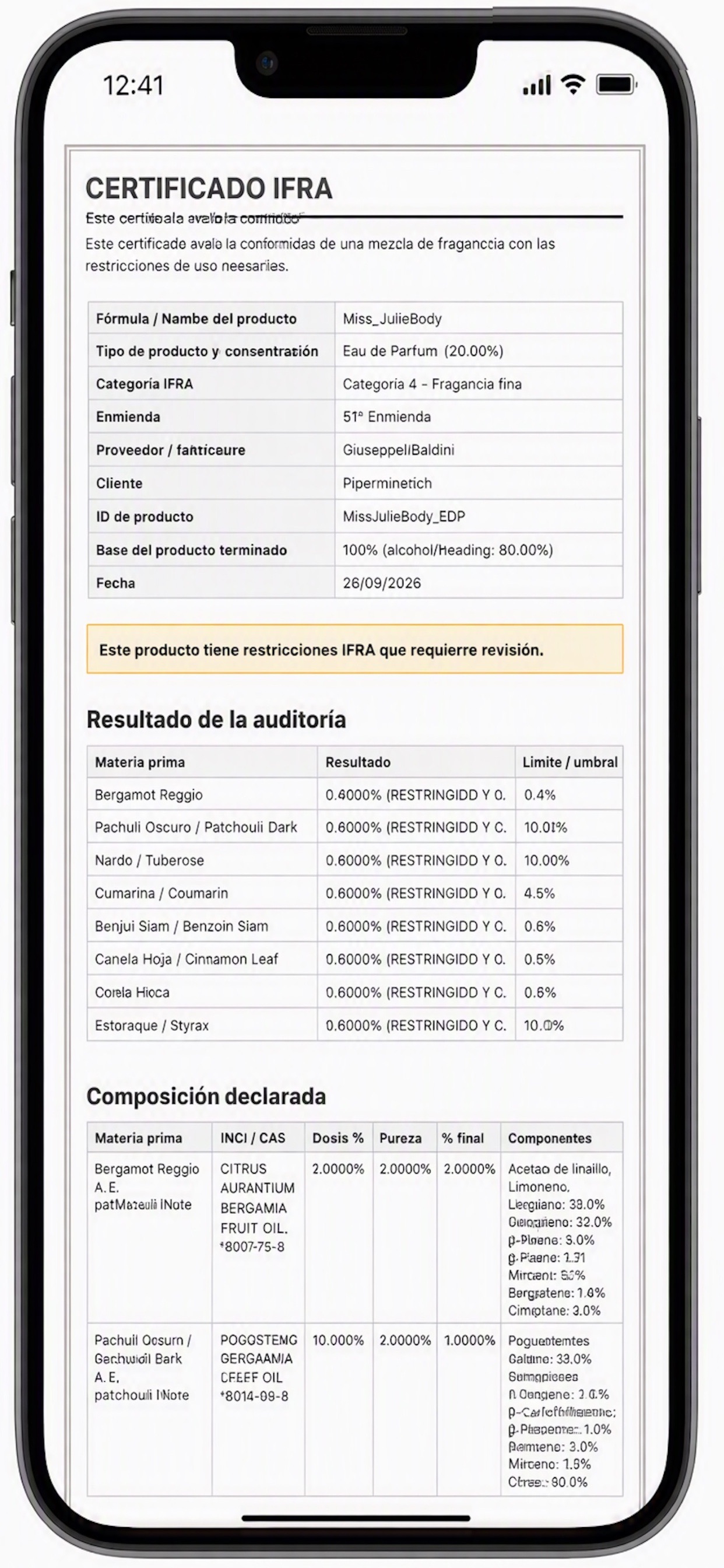 Screenshot 6 of Profumer Compliance