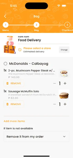 Nom Nom Delivery iPhone screenshot 3