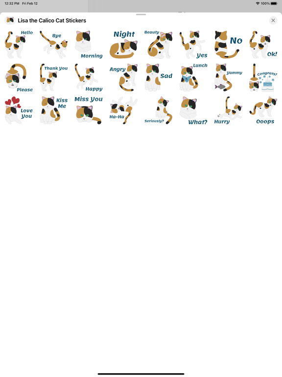 Screenshot #4 pour Lisa the Calico Cat Stickers