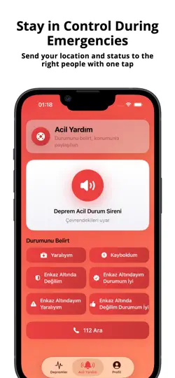 Deprem: Acil GüvendeKal iPhone Ekran Görüntüsü 3