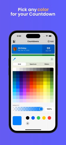 Countdown: Moments Tracker iPhone screenshot