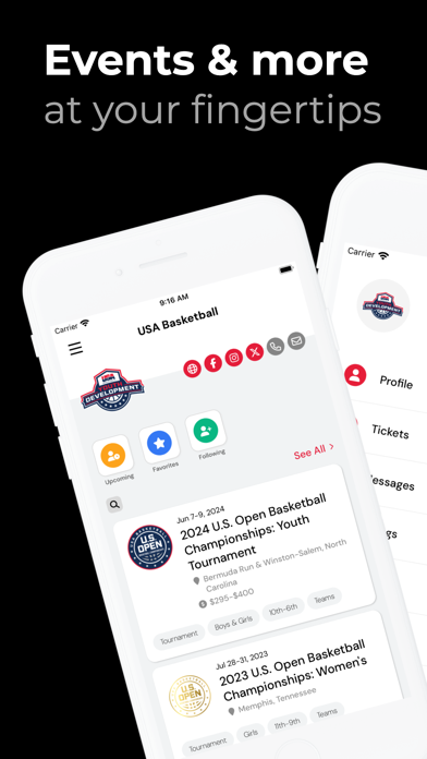USA Basketball: Events Screenshot