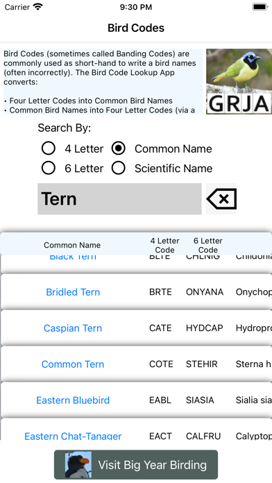 Bird Code Lookup