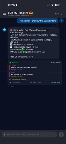 EGK MyTransitAI screenshot