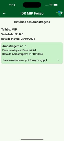 IDR MIP Feijão iPhone screenshot