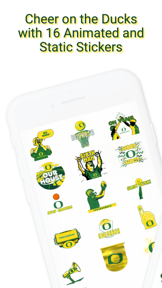 #2. Oregon Ducks Sticker Pack 2024 (iOS) 由: 2ThumbZ Entertainment
