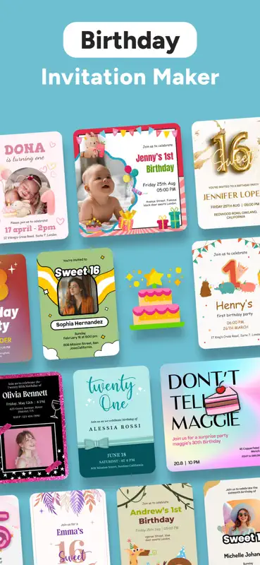 Birthday Invitation Maker ° screenshot 1 of 8