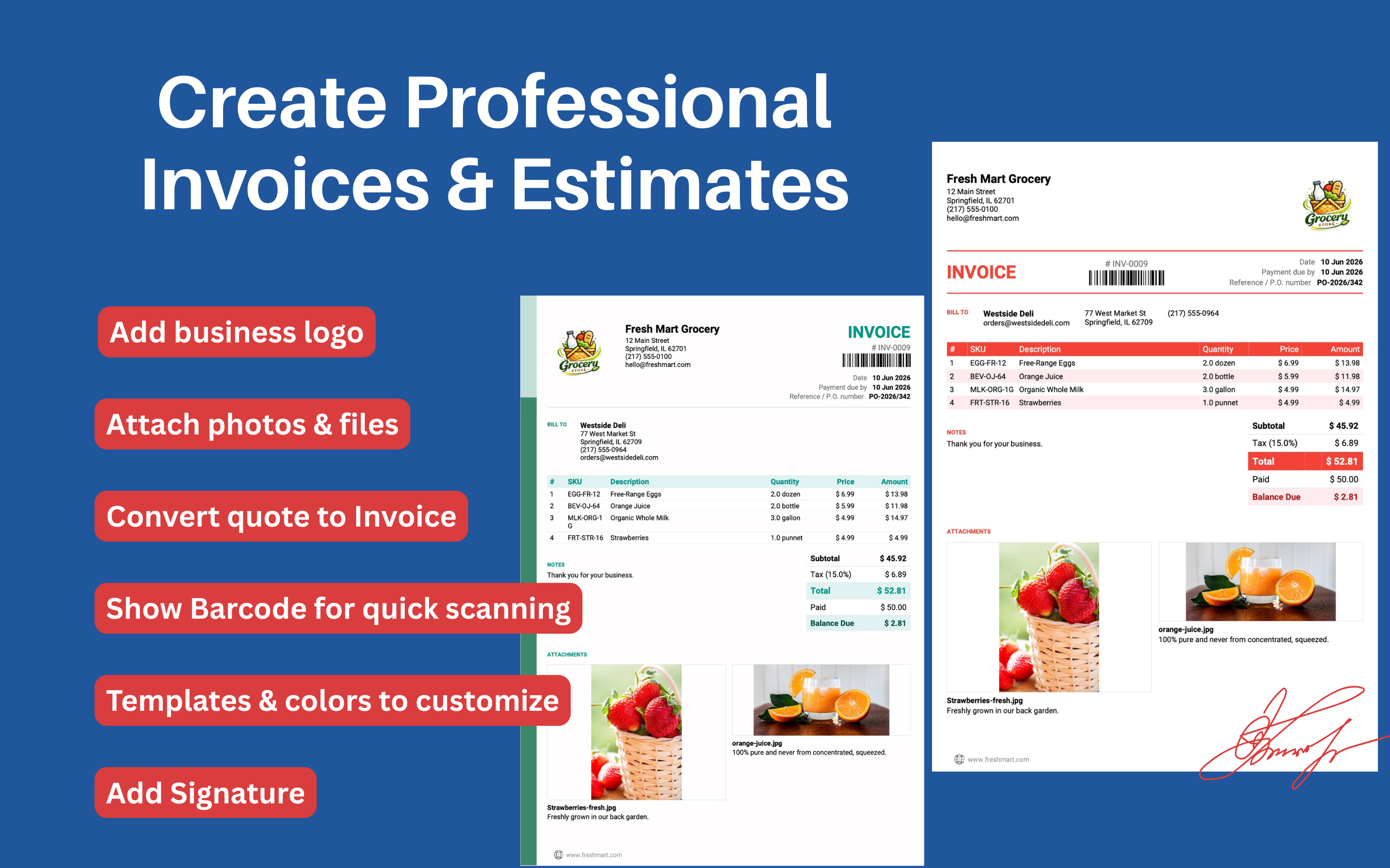 Invoice Maker Billing Receipt