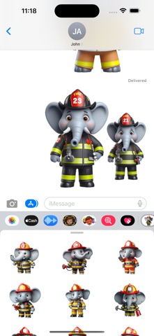Elephant Fireman Stickers のスクリーンショット