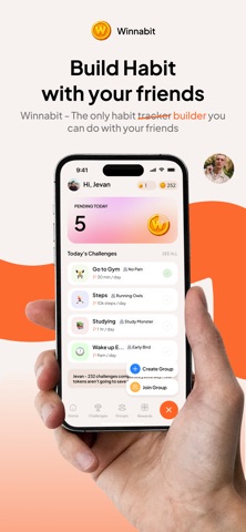 Winnabit: Group Habit Tracker iPhone screenshot