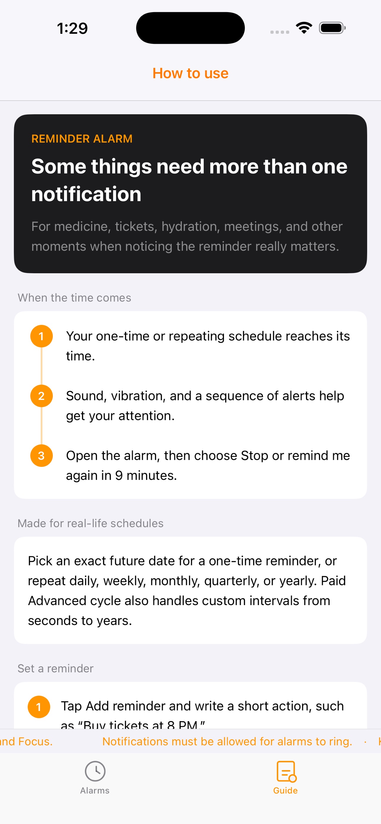 Screenshot 5 of RemindClock: Reminder Alarm