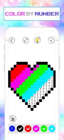 Pixel Art Book Paint By Number iPhone screenshot