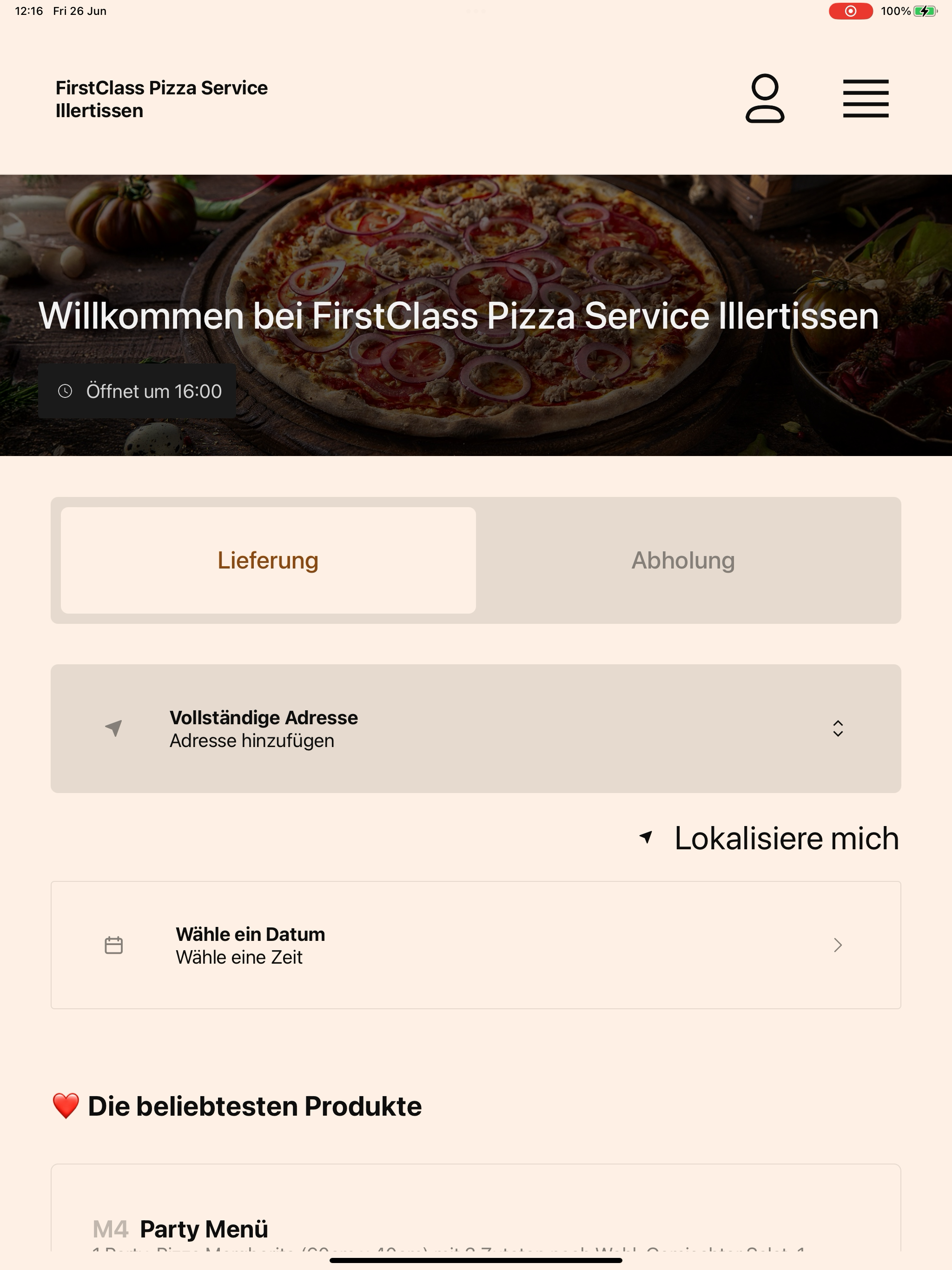 FirstClass Pizza Service screenshot 9