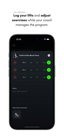 Not Athletes Training screenshot
