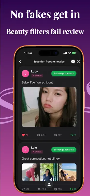 TrueMe: Nearby Dating screenshot 2 of 5