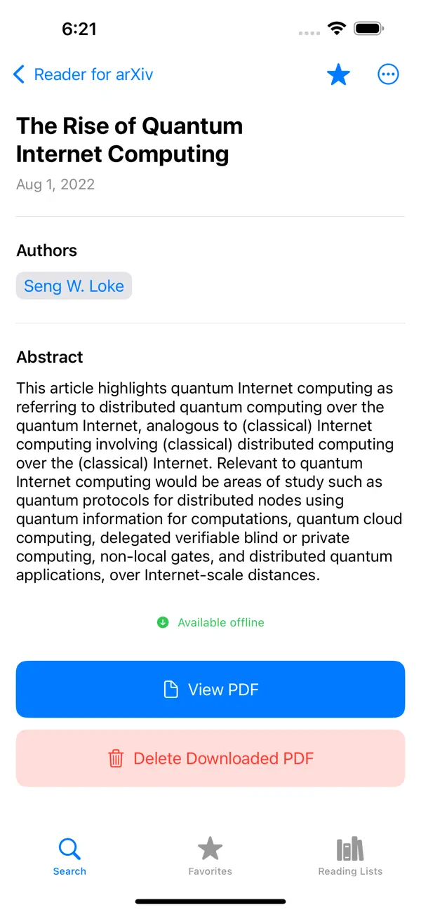 #2. Reader for arXiv (iOS) Von: Garrett Beatty